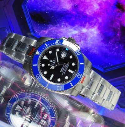 Rolex Submariner 40mm Citizen Movement 316L Steel Black Face Blue Bezel Watch